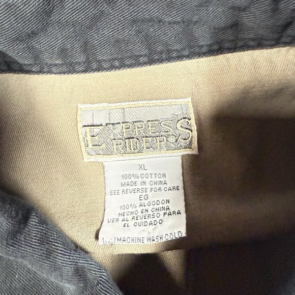Vtg Express Rider Denim‎ Western Shirt Mens XL Blue Blue ColorBlock Southwestern - Picture 3 of 7